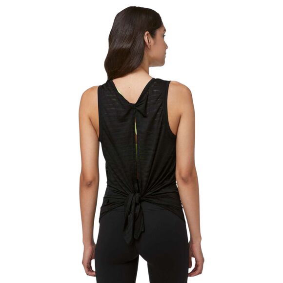 Lululemon Meet Halfway Black Semi Sheer Oversized Flowy Tank Top Size 8 - Picture 2 of 7